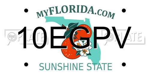 10EGPV Florida License Plate