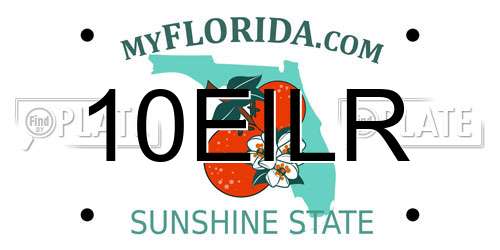 10EILR Florida License Plate