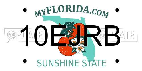 10EJRB Florida License Plate