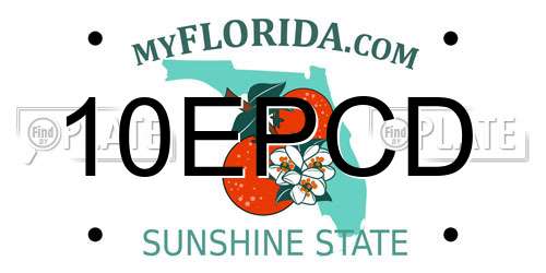 10EPCD Florida License Plate