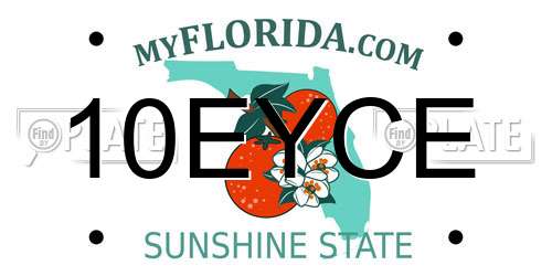 10EYCE Florida License Plate
