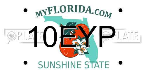 10EYP Florida License Plate