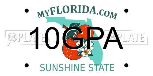10GPA Florida License Plate