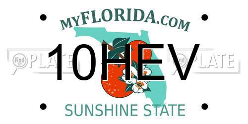 10HEV Florida License Plate
