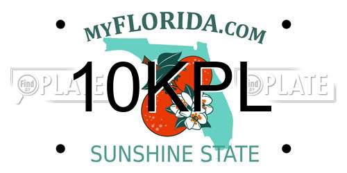 10KPL Florida License Plate