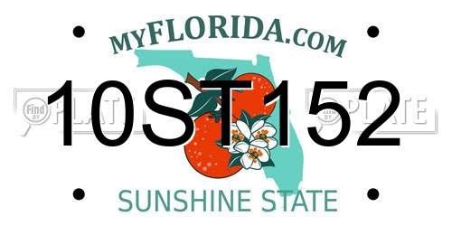10ST152 Florida License Plate