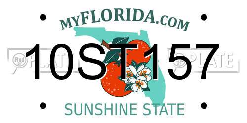 10ST157 Florida License Plate