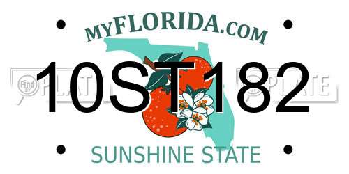 10ST182 Florida License Plate