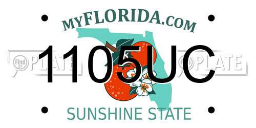 1105UC Florida License Plate