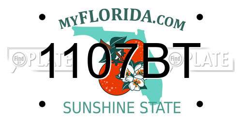 1107BT Florida License Plate