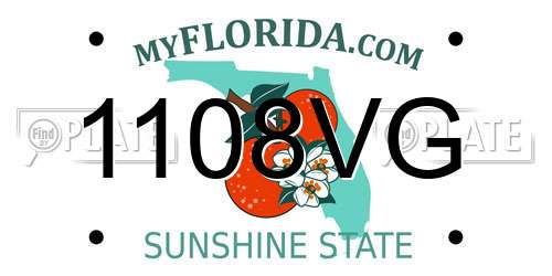 1108VG Florida License Plate