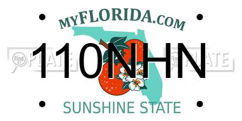 110NHN Florida License Plate