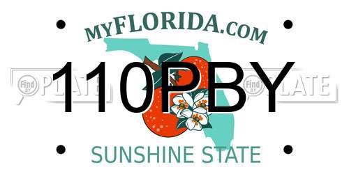 110PBY Florida License Plate