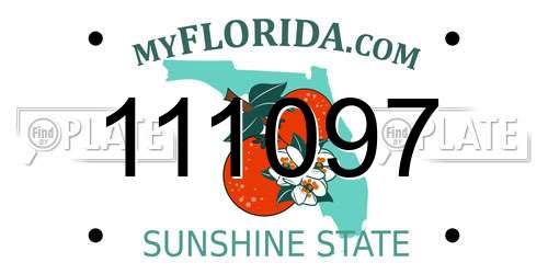 111097 Florida License Plate