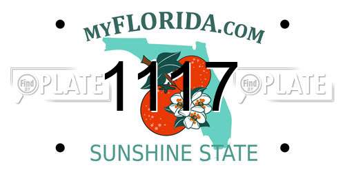 1117 Florida License Plate