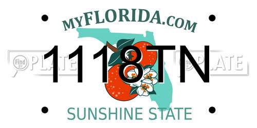 1118TN Florida License Plate
