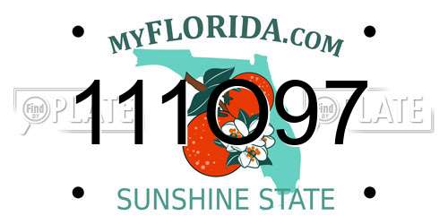 111O97 Florida License Plate