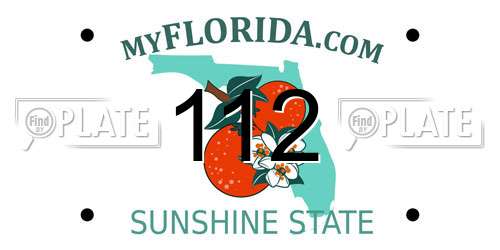 112 Florida License Plate
