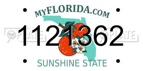 1121362 Florida License Plate