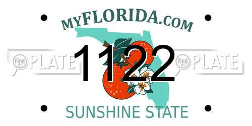 1122 Florida License Plate