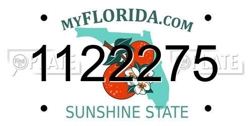 1122275 Florida License Plate