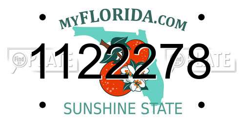 1122278 Florida License Plate