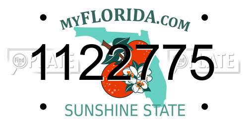 1122775 Florida License Plate