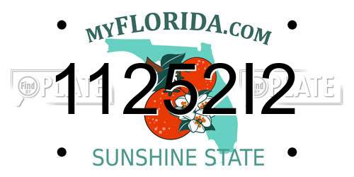 11252I2 Florida License Plate