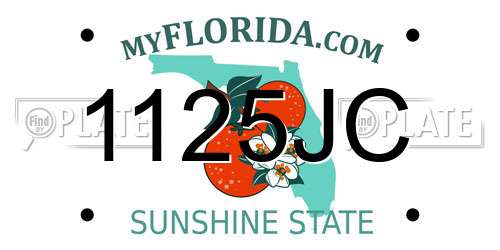 1125JC Florida License Plate