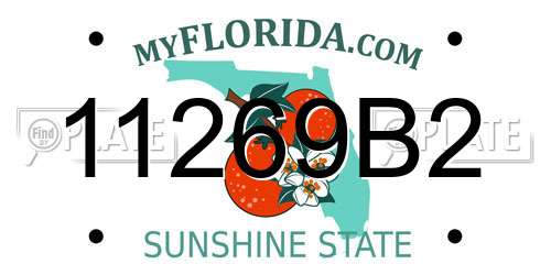 11269B2 Florida License Plate