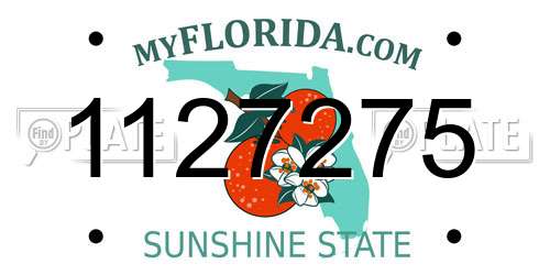 1127275 Florida License Plate
