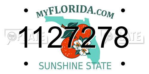 1127278 Florida License Plate