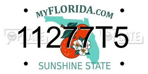 11277T5 Florida License Plate