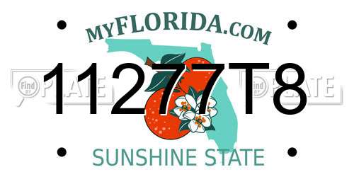 11277T8 Florida License Plate