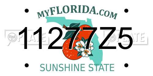 11277Z5 Florida License Plate