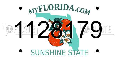 1128179 Florida License Plate