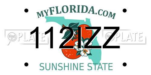 112IZZ Florida License Plate