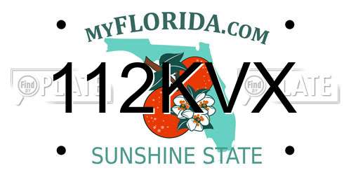 112KVX Florida License Plate