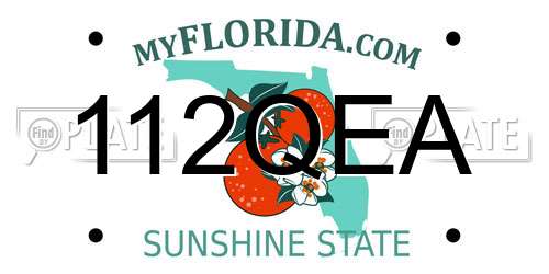 112QEA Florida License Plate