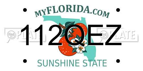 112QEZ Florida License Plate