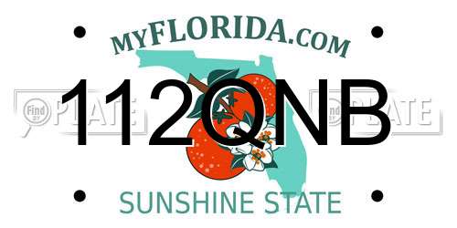 112QNB Florida License Plate