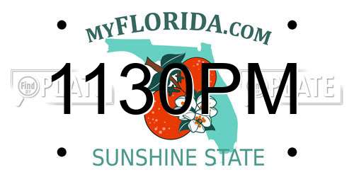 1130PM Florida License Plate