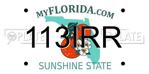 113IRR Florida License Plate