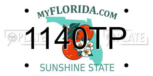 1140TP Florida License Plate