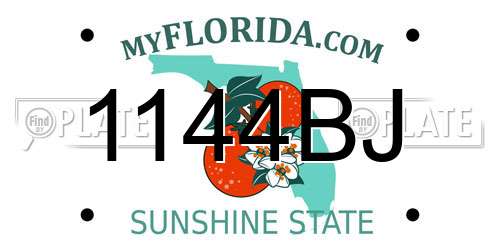 1144BJ Florida License Plate