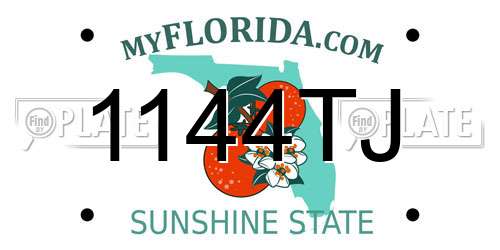 1144TJ Florida License Plate