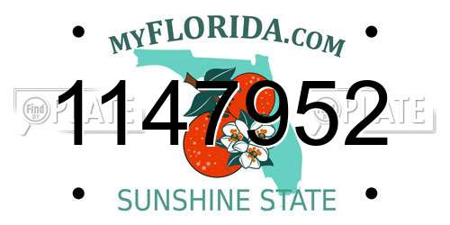 1147952 Florida License Plate