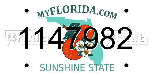 1147982 Florida License Plate