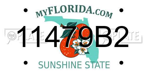 11479B2 Florida License Plate