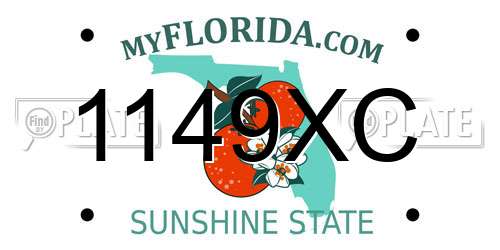 1149XC Florida License Plate